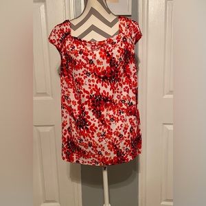 CATO - White/Red/Black Cowl Neck Top, size 18/20 W